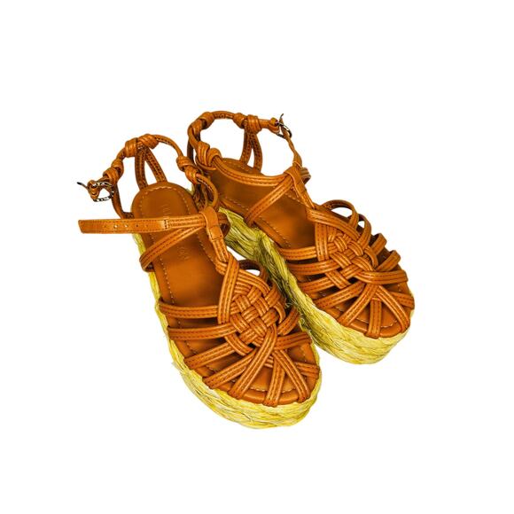 Ulla Johnson Viola Knotted leather raffia Platform Sierra sandals size 36 - Picture 7 of 8